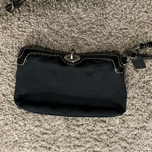 Coach Legacy Top Turlock baguette wristlet clutch Black